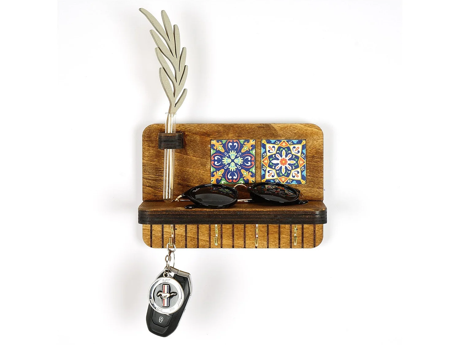 LAZ161 Walnoot Wandplank - 100% 18mm Canvas - 14x20x9cm