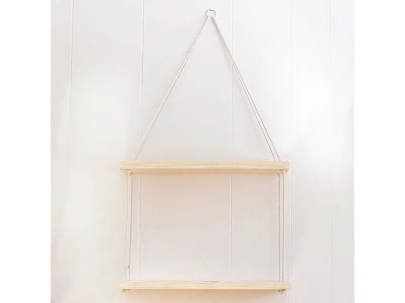 Wandplank – 40 cm x 14 cm x 2 cm – walnoot – dennenhout