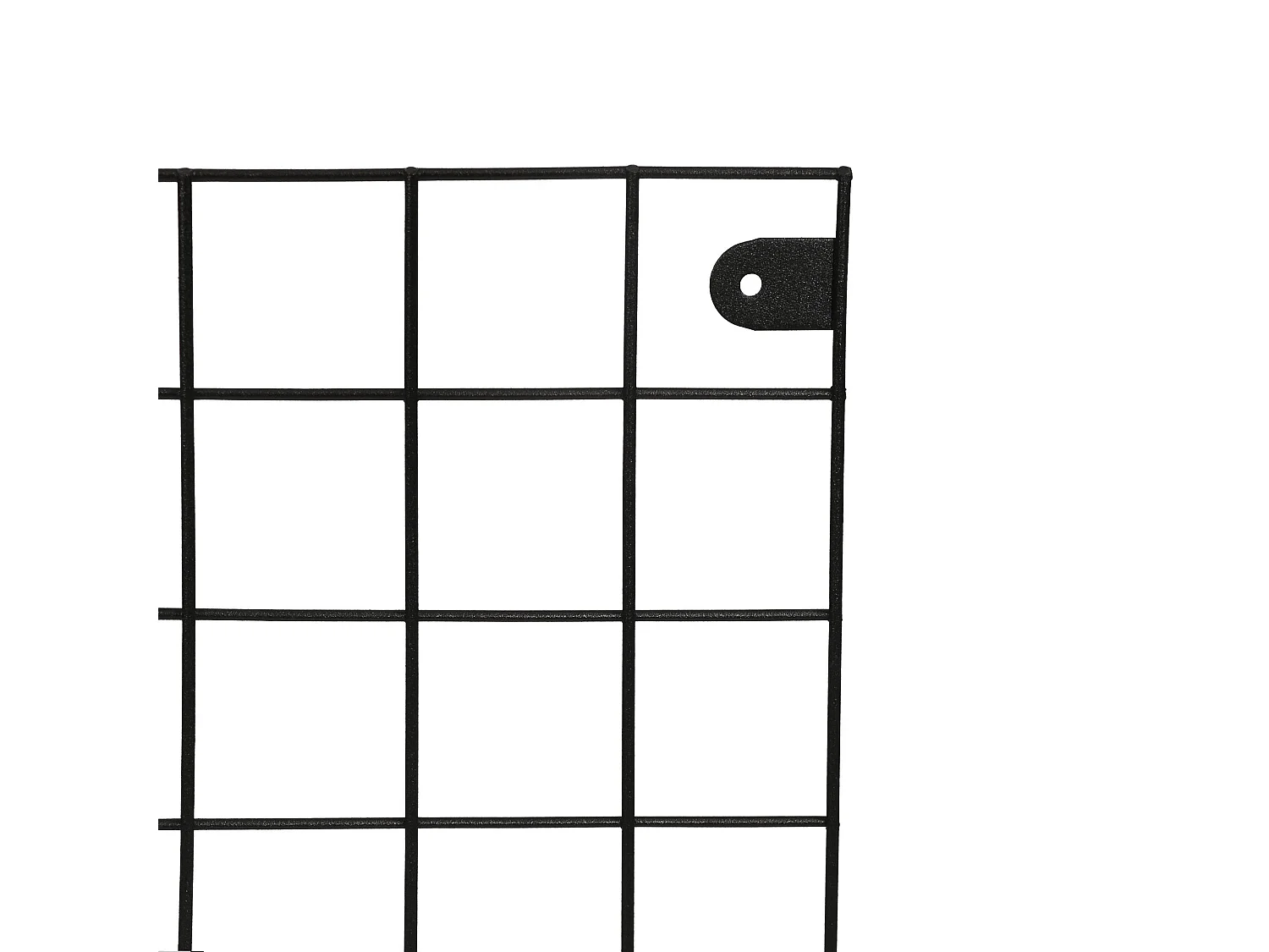 Mensola da parete in metallo – 42,5 cm x 38 cm x 9,3 cm – Nero