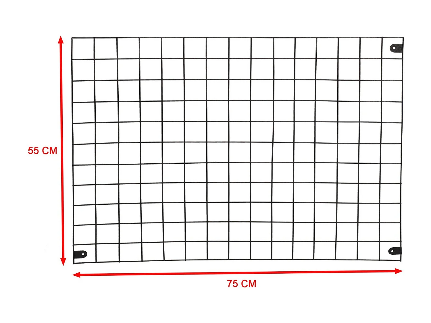 Mensola da parete in metallo – 42,5 cm x 38 cm x 9,3 cm – Nero