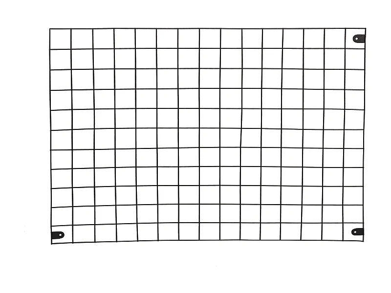Mensola da parete in metallo – 42,5 cm x 38 cm x 9,3 cm – Nero
