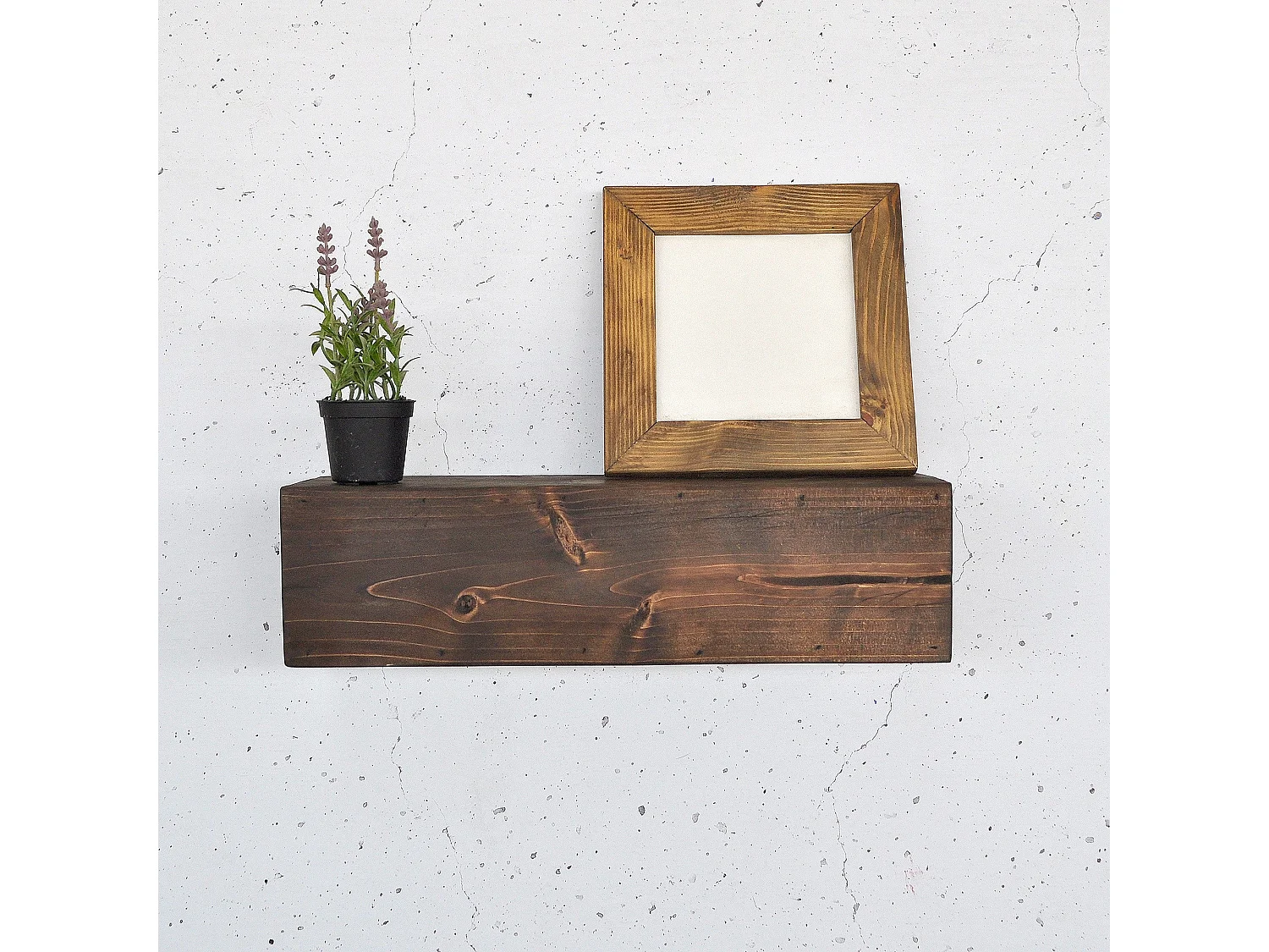 Wandregal aus Holz – 13 cm x 40 cm x 11 cm – Naturholz