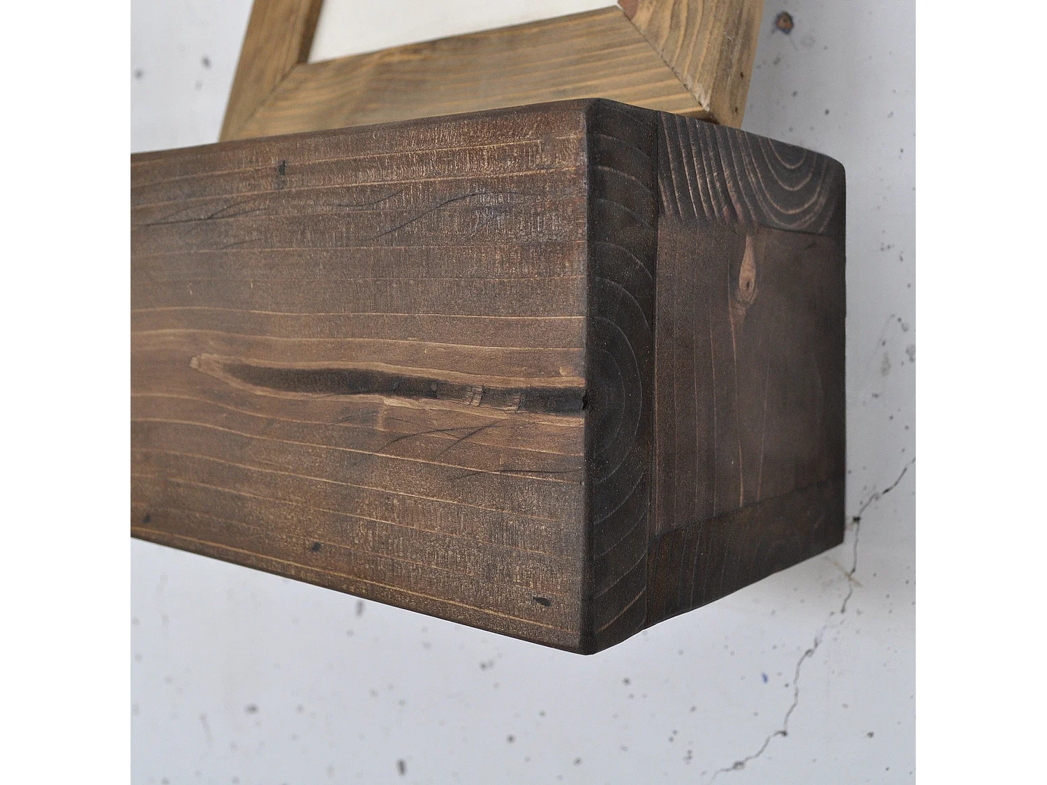 Wandregal aus Holz – 13 cm x 40 cm x 11 cm – Naturholz