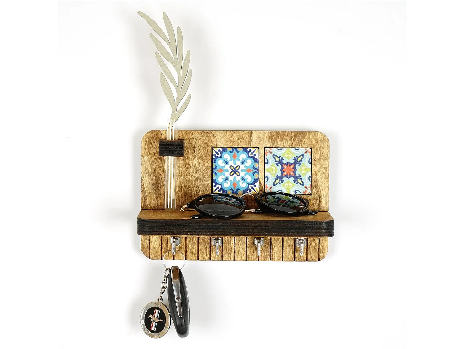 Étagère murale en noyer LAZ170 - 100 % toile 18 mm - 14 x 20 x 9 cm