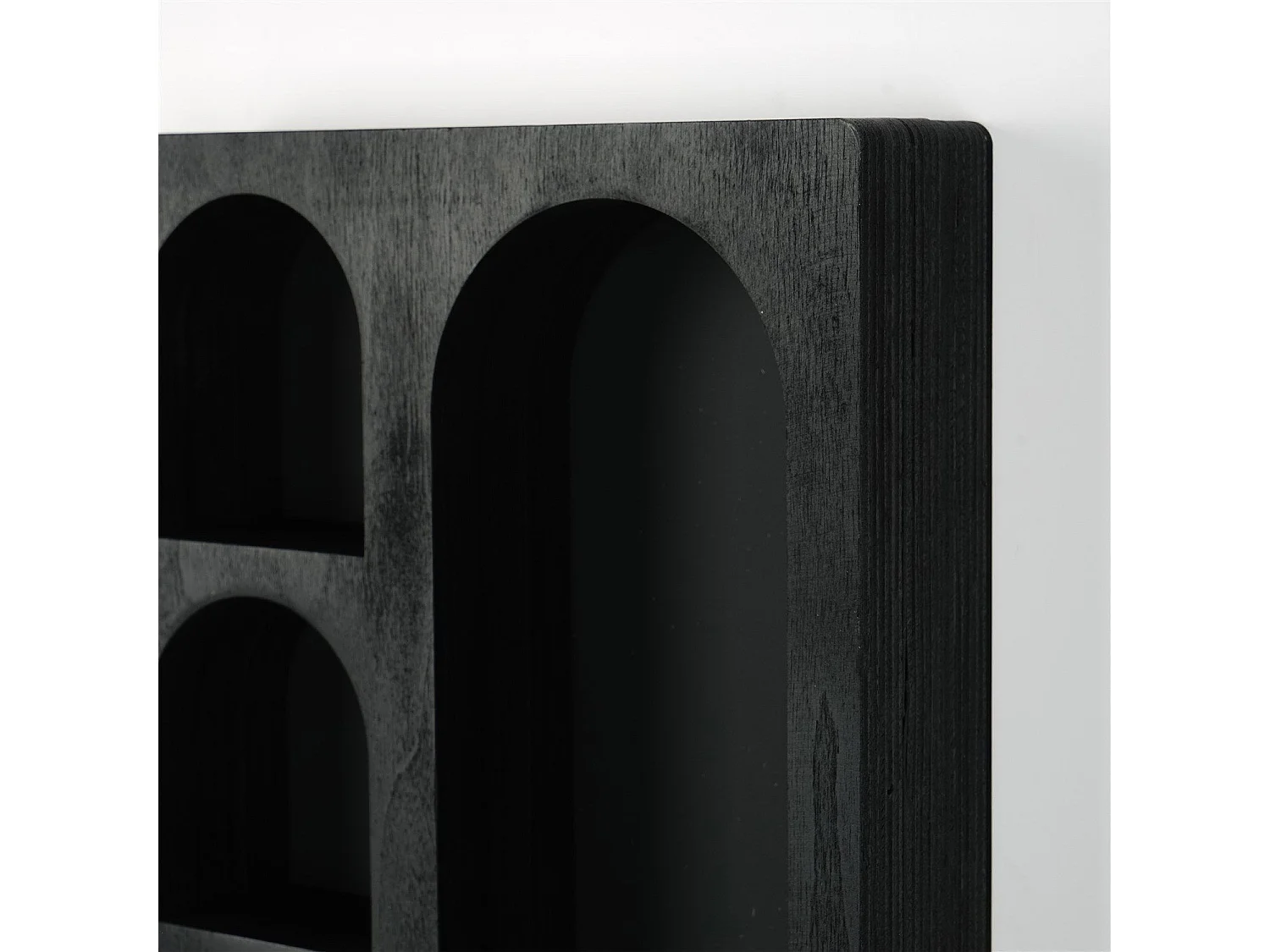 Mensola da parete in legno massello – 26 cm x 40 cm x 6 cm – Nero