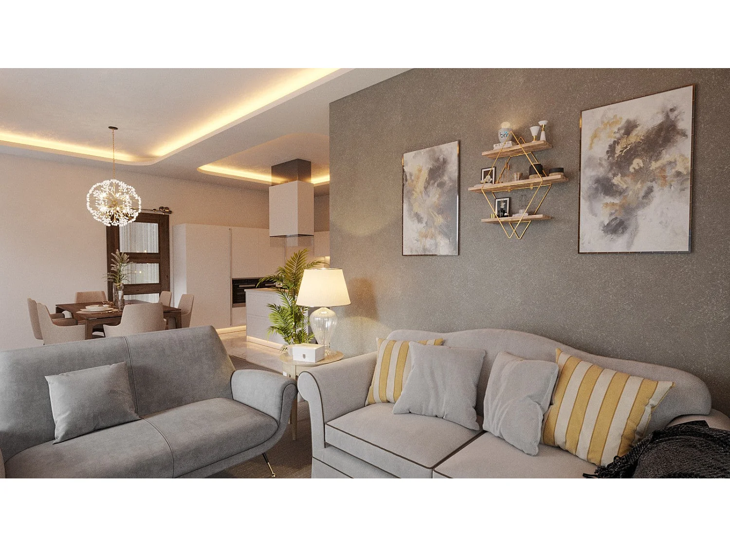 Wandregal-CM-027-SRK-Gold Braun