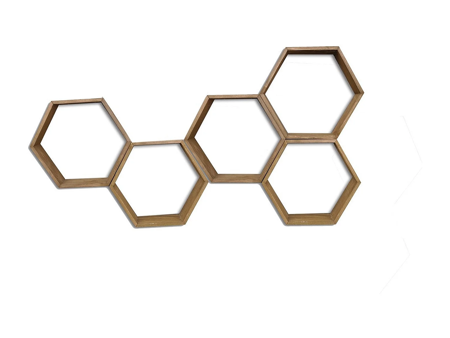 Wandplank – 40 cm x 37 cm x 10 cm – Walnoot – Dennenhout