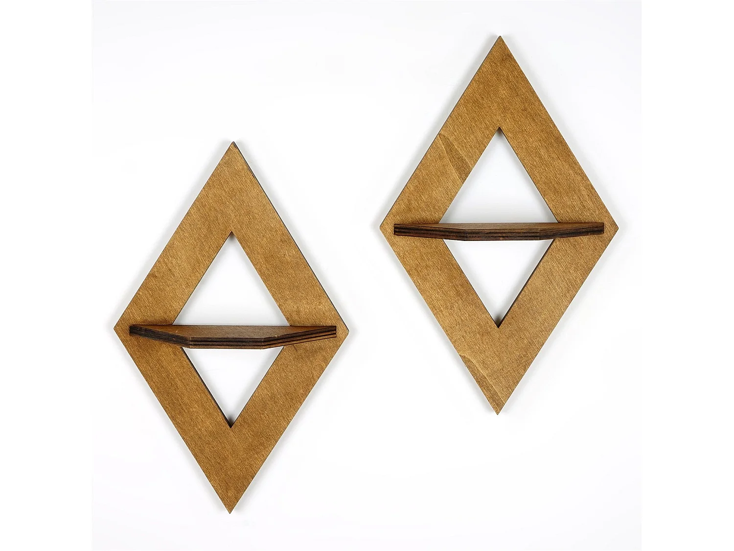 Étagère murale – 38 x 23 x 10 cm – Noyer – Contreplaqué