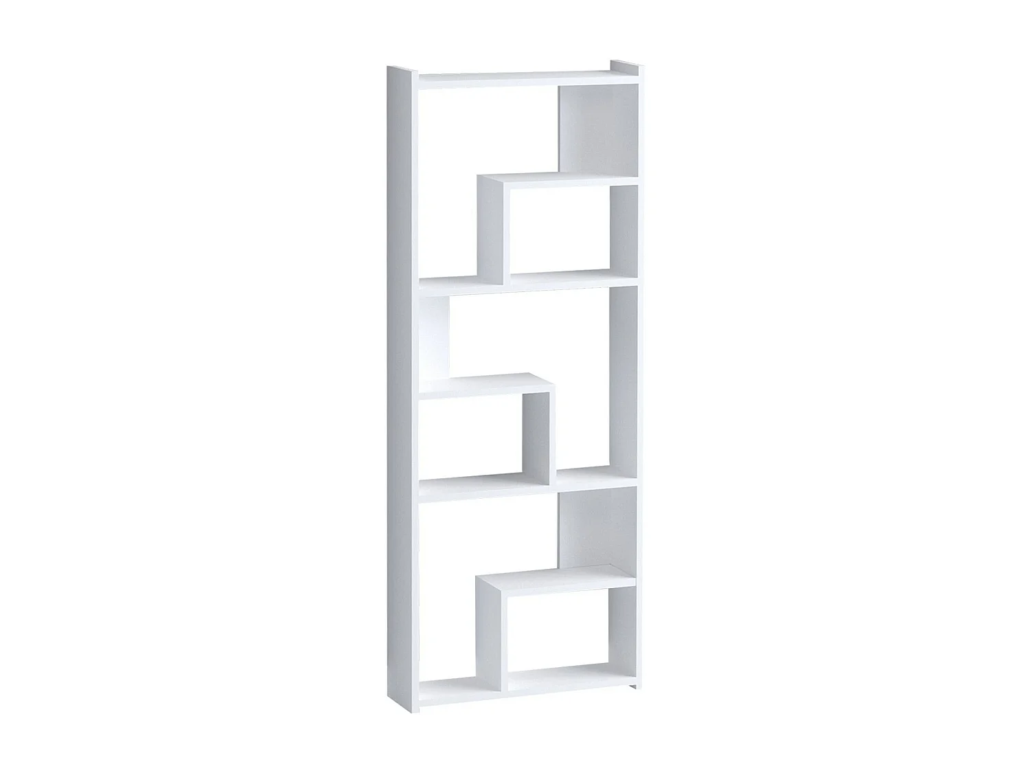 Regal – 60 x 15 x 150 cm – weiß – melaminbeschichtete Spanplatte