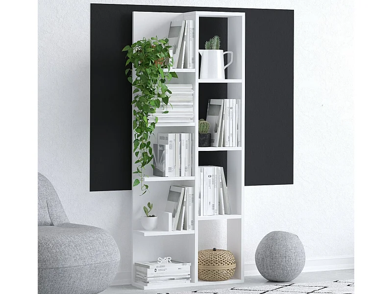 Regal – 60 x 150 x 18 cm – Weiß – Melaminbeschichtete Spanplatte