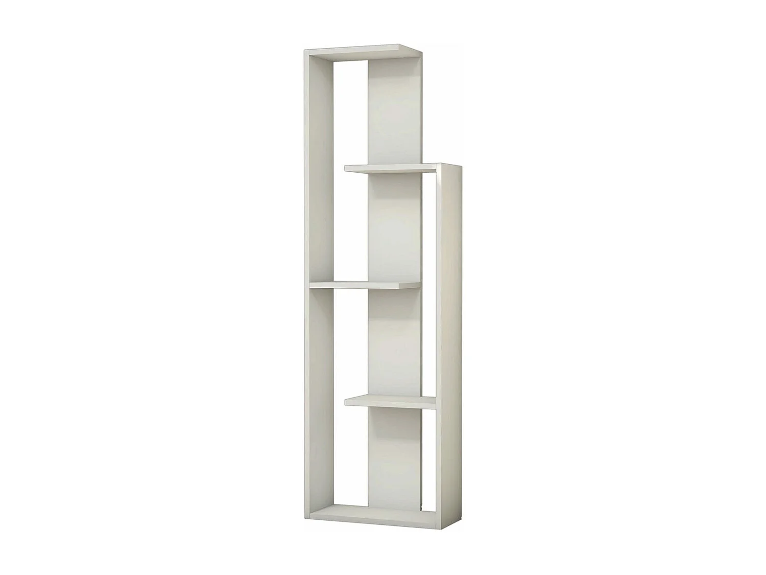 Skandinavisches Regal – 50 x 160 x 19,6 cm – Weiß – Melaminbeschichtete Spanplatte