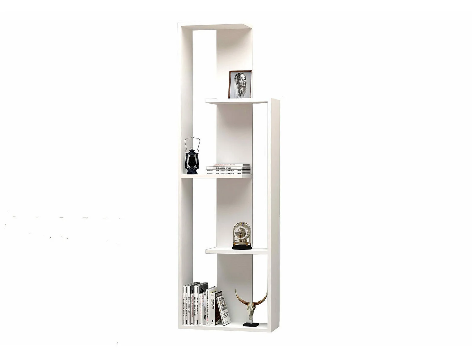 Skandinavisk hylla – 50 x 160 x 19,6 cm – Vit – Melaminbelagd spånskiva