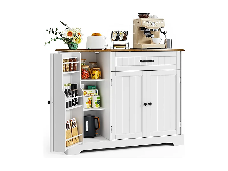 Buffet de Cuisine 3 Portes 1 Tiroir 105 x 40 x 84.5 cm Marron