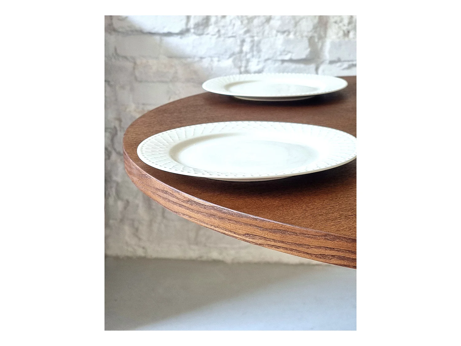 Runder Esstisch 100cm Jubi Bold Nussbaum