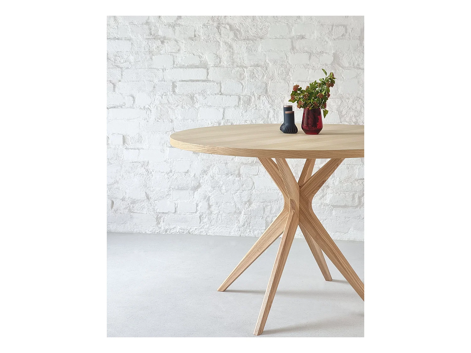 Runder Esstisch 100cm Jubi Bold Nussbaum