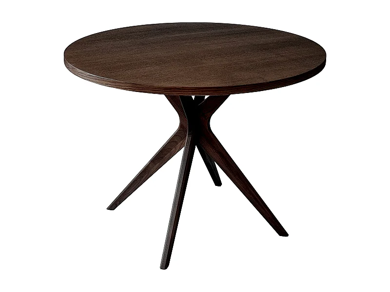 Mesa de comedor redonda 100cm Jubi Bold Nogal