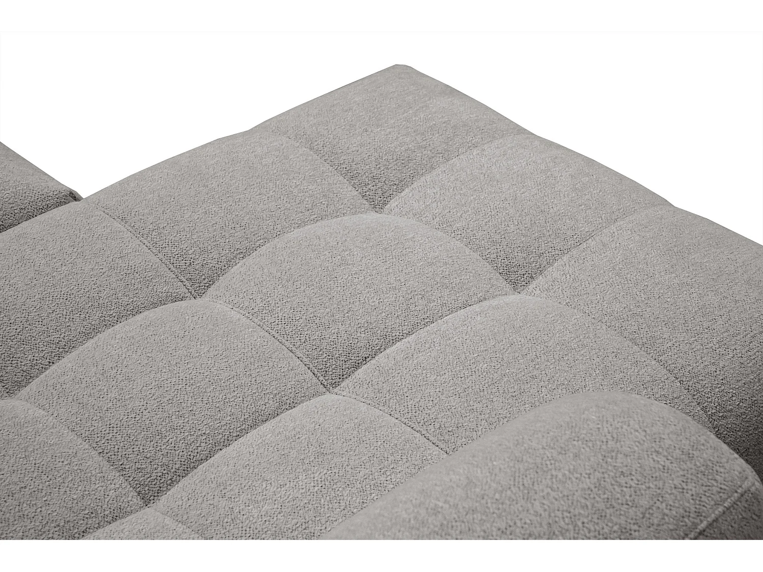 Canapé d'angle 4 places SALVINI, tissu gris chaud