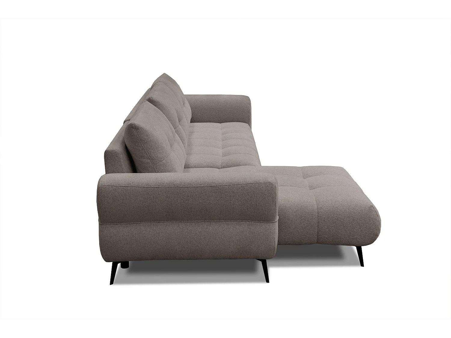 Canapé d'angle 4 places SALVINI, tissu beige  foncé