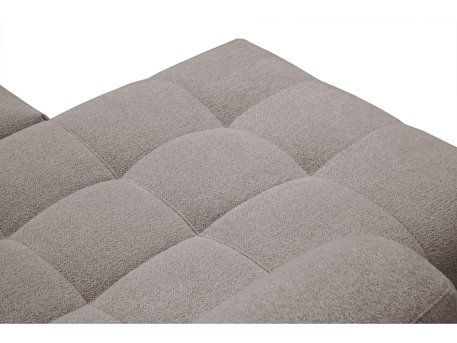 Canapé d'angle 4 places SALVINI, tissu beige  foncé