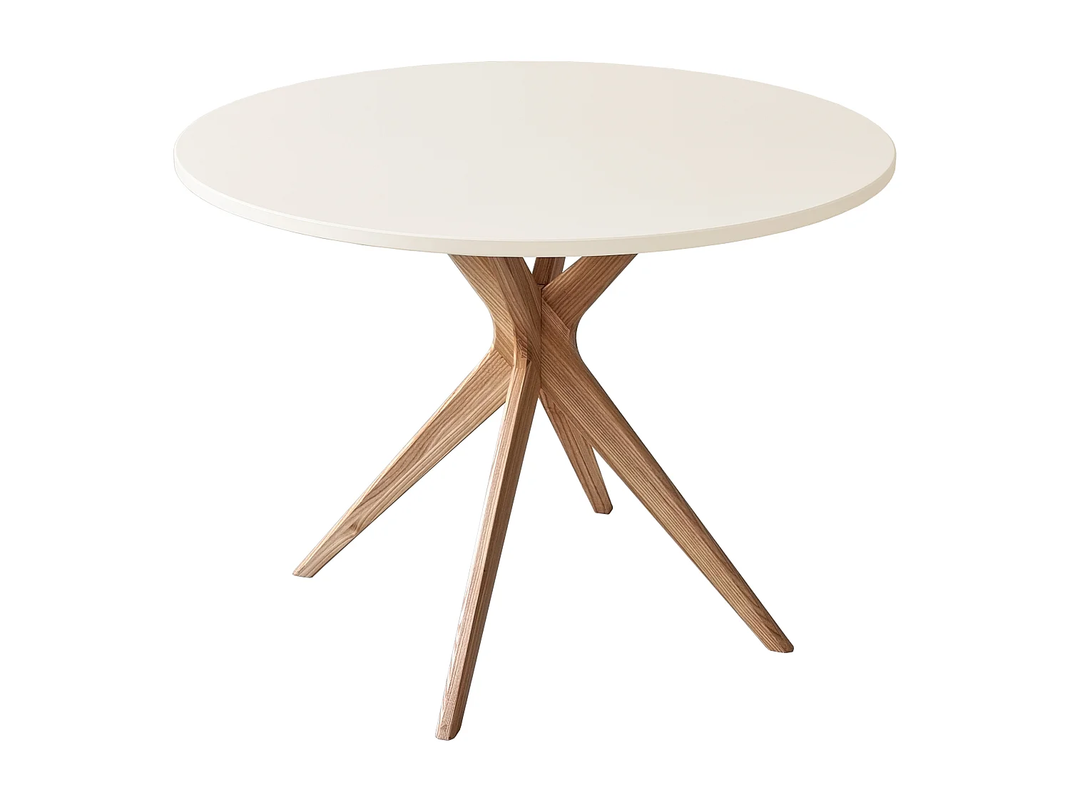 Table à manger ronde 110cm Jubi Bold Blanc Craie