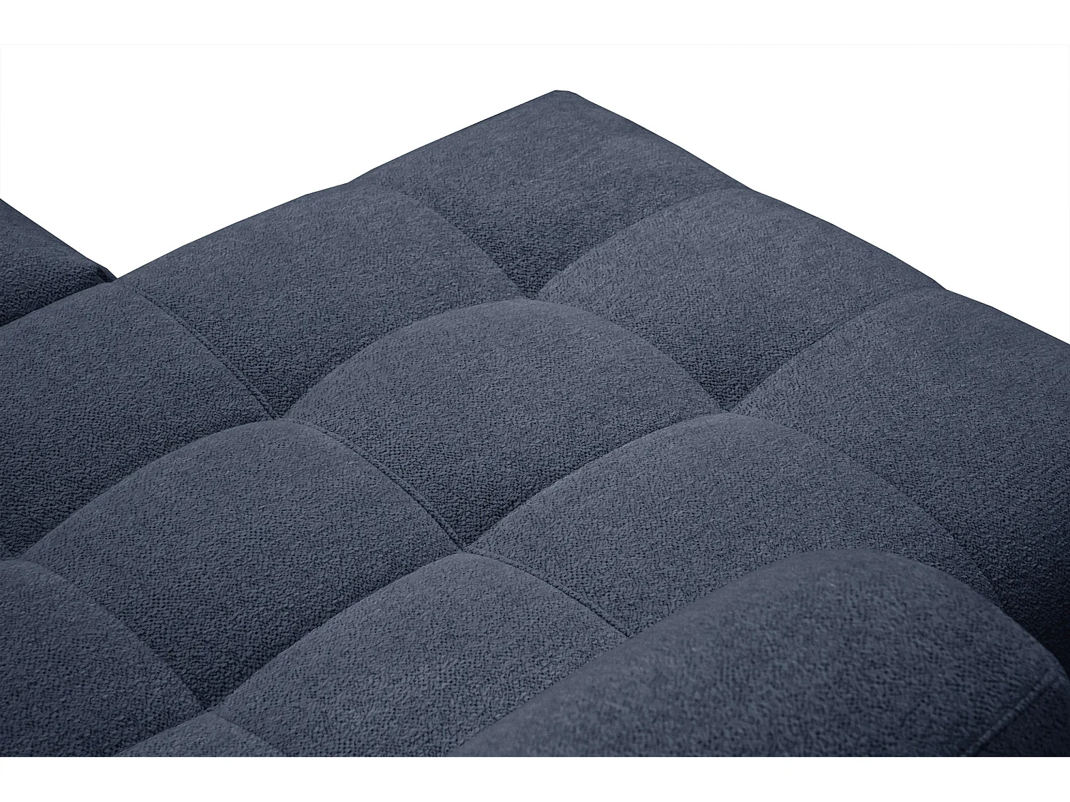 Canapé d'angle 4 places SALVINI, tissu bleu marine