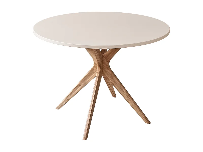 Tavolo da pranzo rotondo 110cm Jubi Bold Marrone Beige