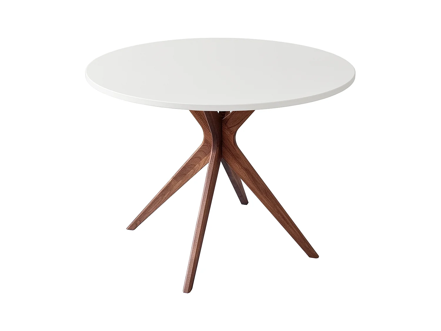 Mesa de comedor redonda 110cm Jubi Bold Blanca Roble
