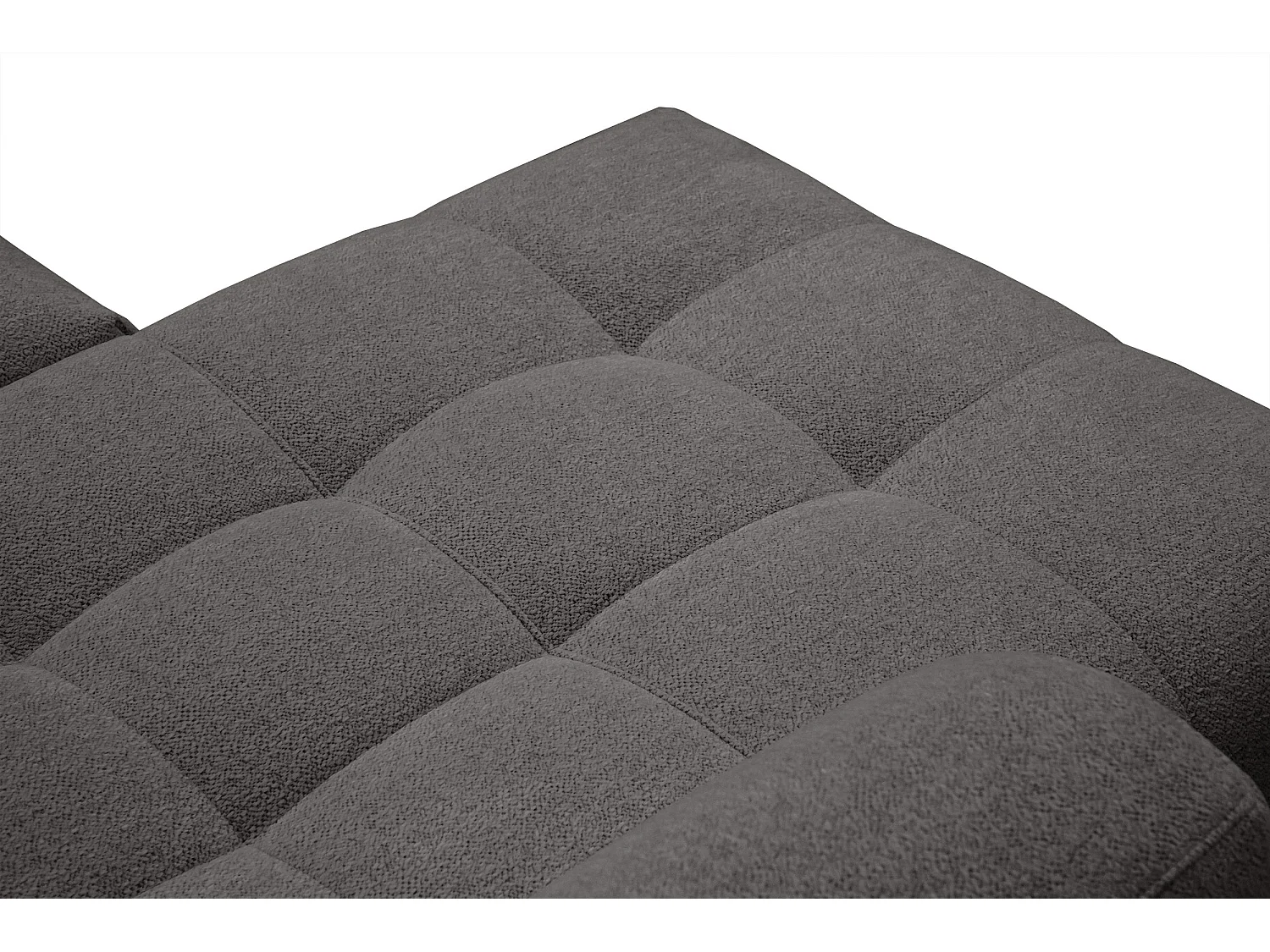 Canapé d'angle 4 places SALVINI, tissu gris foncé