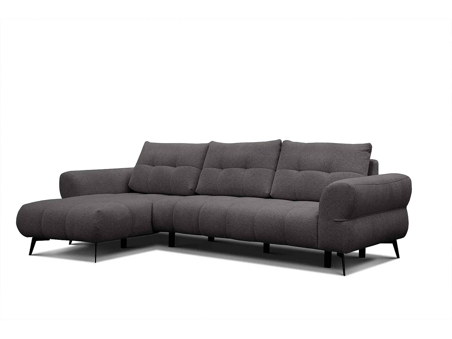 Ecksofa 4-Sitzer SALVINI, dunkelgrau