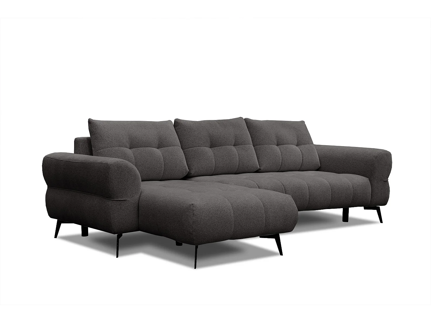 Ecksofa 4-Sitzer SALVINI, dunkelgrau