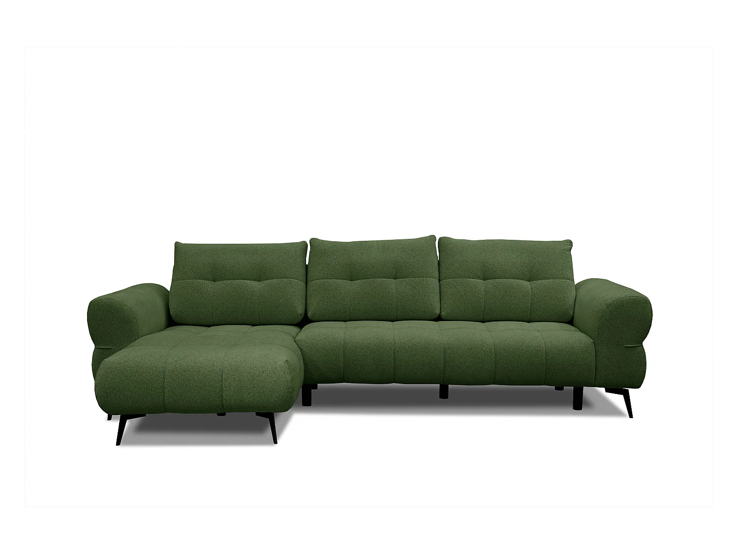 Canapé d'angle 4 places SALVINI, tissu vert