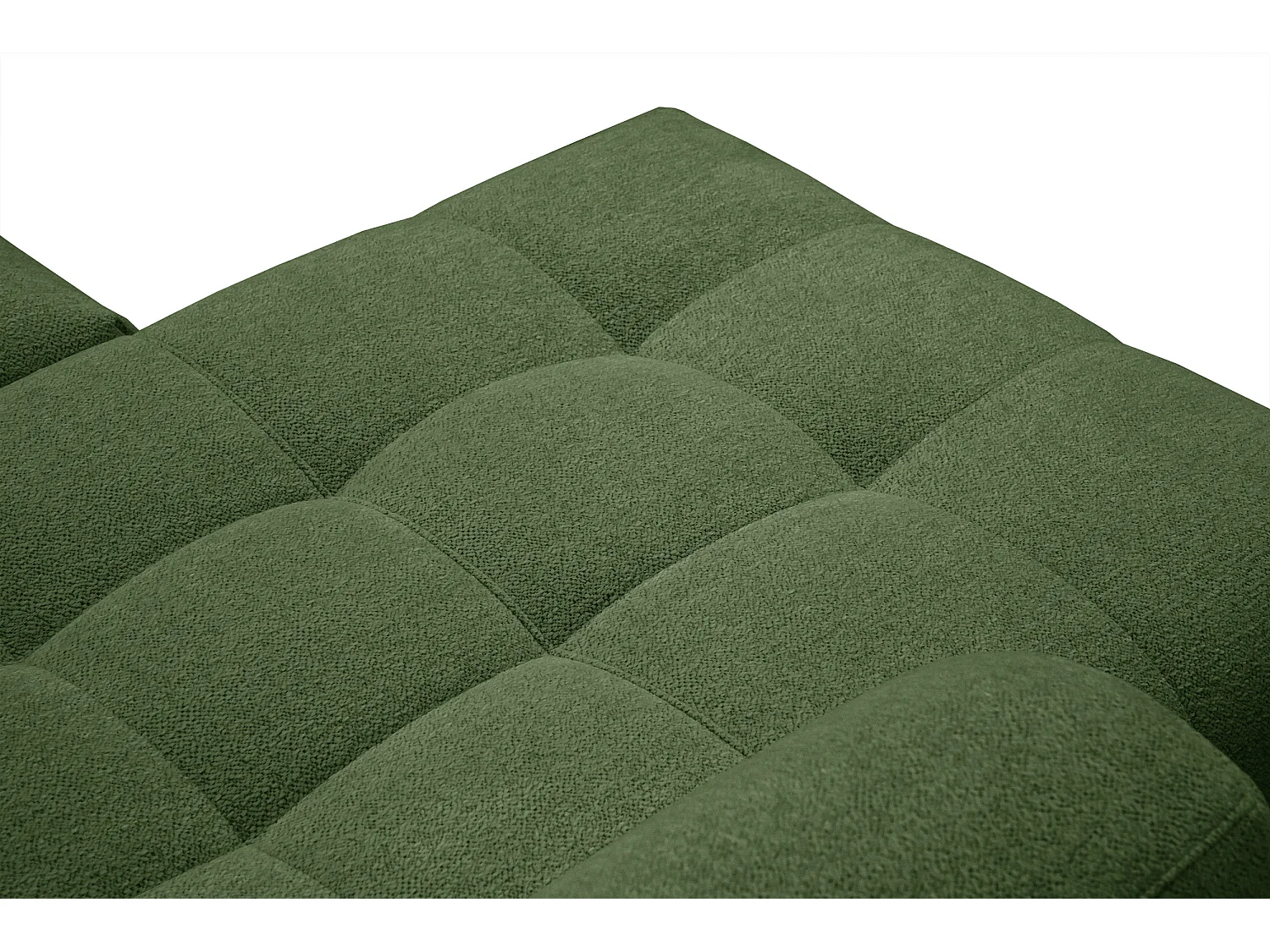 Canapé d'angle 4 places SALVINI, tissu vert