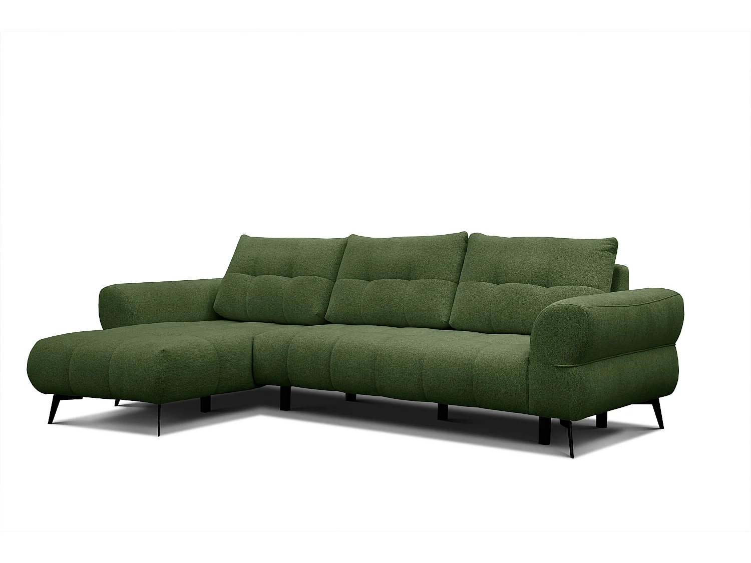 Ecksofa 4-Sitzer SALVINI, dunkelgrün