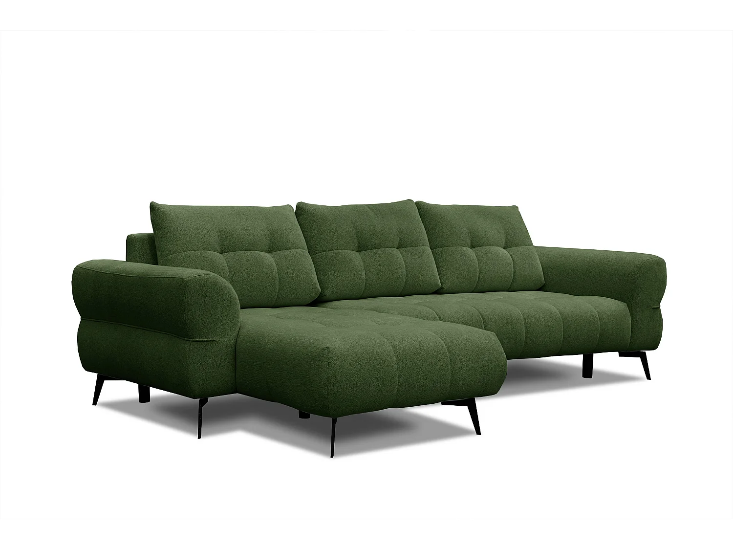 Ecksofa 4-Sitzer SALVINI, dunkelgrün