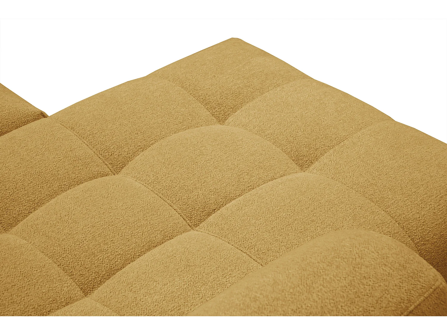 Canapé d'angle 4 places SALVINI, tissu miel