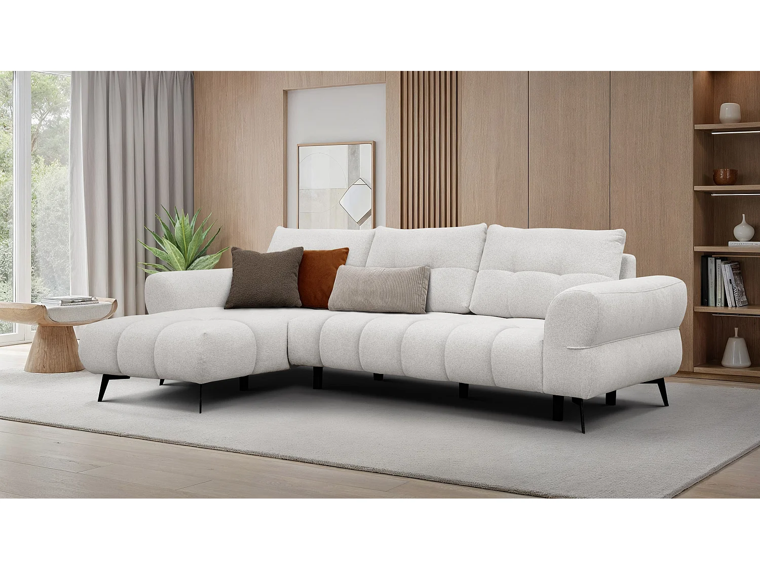 Ecksofa 4-Sitzer SALVINI, ecru