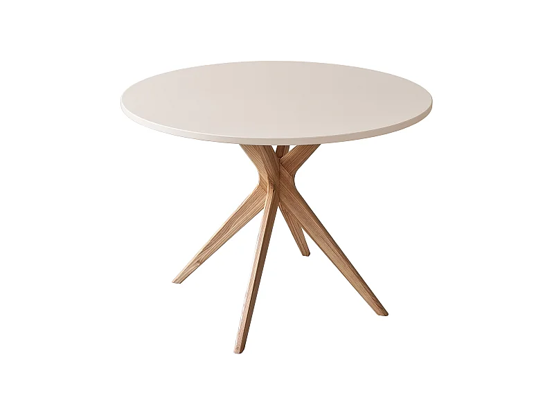 Runder Esstisch 100cm Jubi Bold Braun Beige