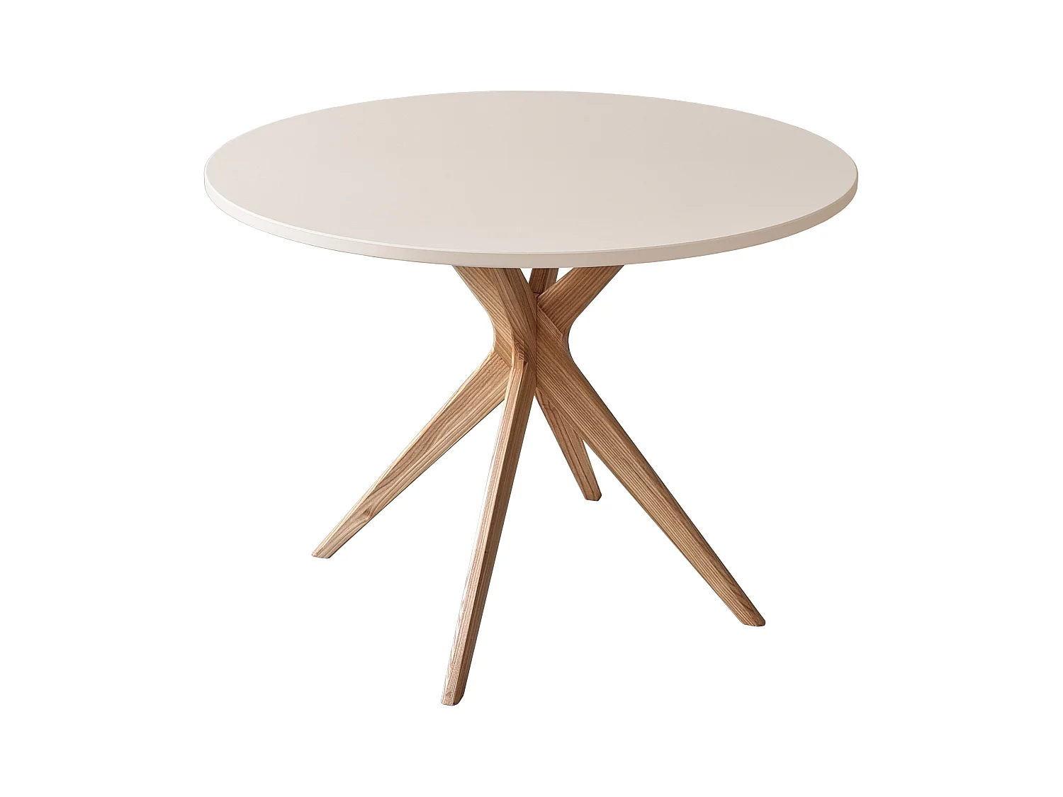 Runder Esstisch 100cm Jubi Bold Braun Beige