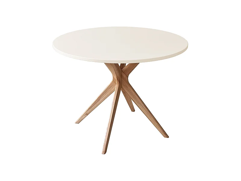 Runder Esstisch 100cm Jubi Bold Perlweiß