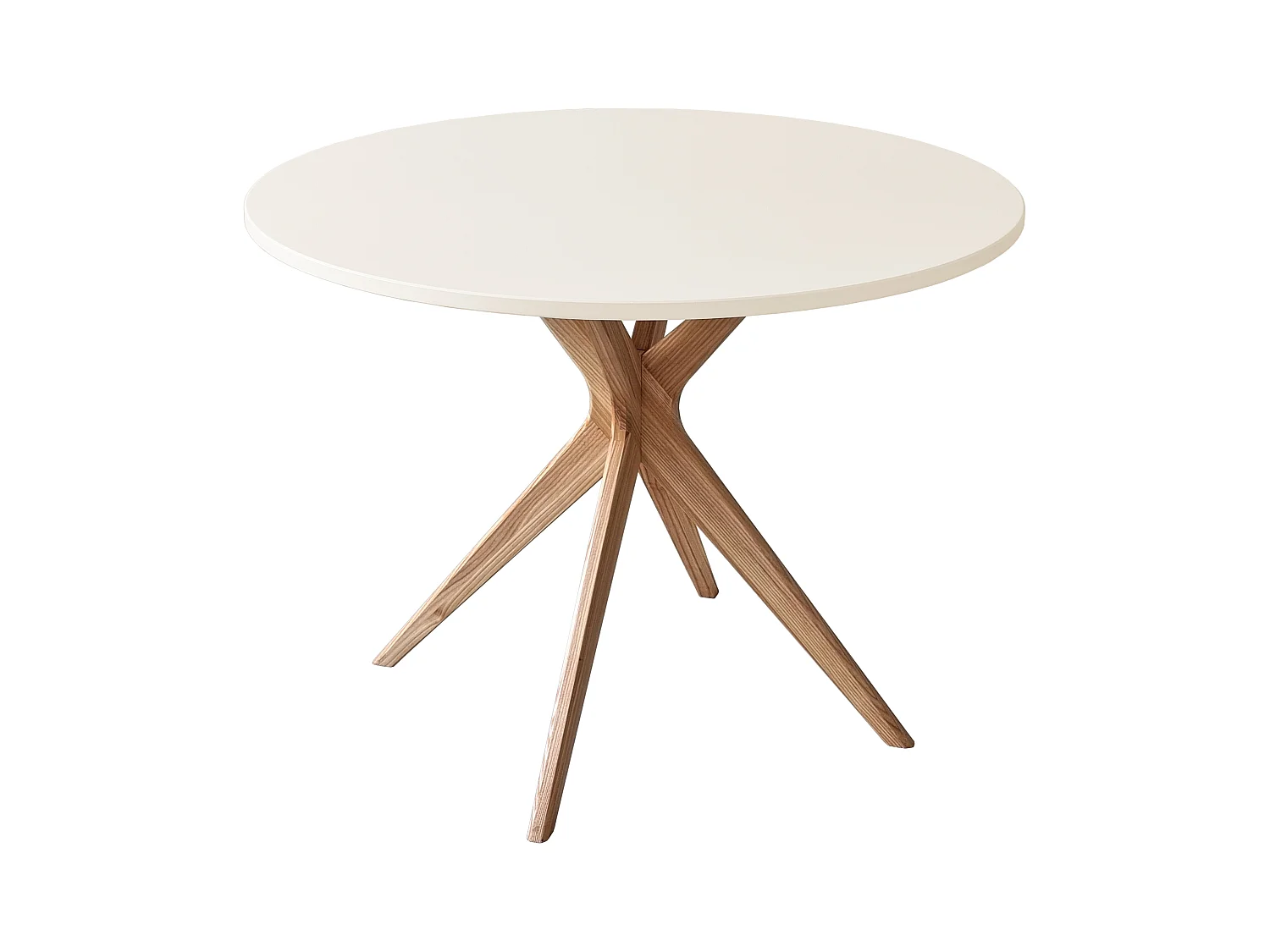 Table à manger ronde 100cm Jubi Bold Blanc Craie