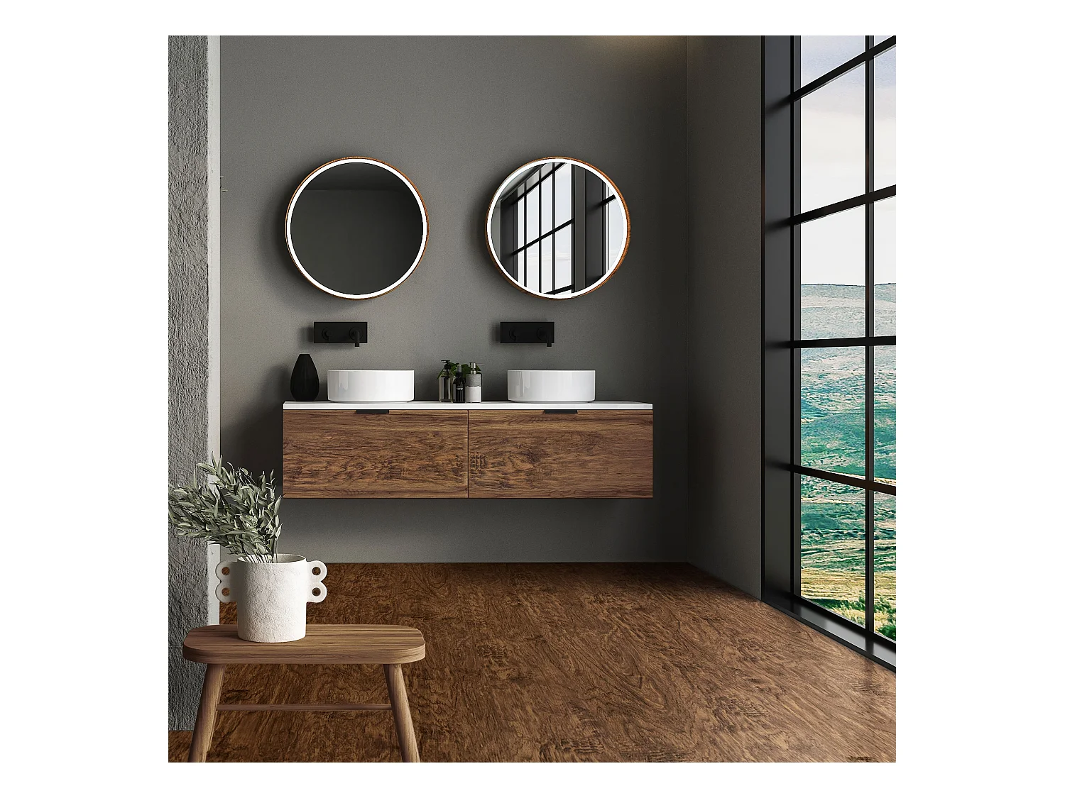 ML-Design Suelo vinílico de PVC 4,62m² color madera acacia marrón 21x planchas sistema click 122x18cm láminas grosor 4,2mm efecto madera impermeable