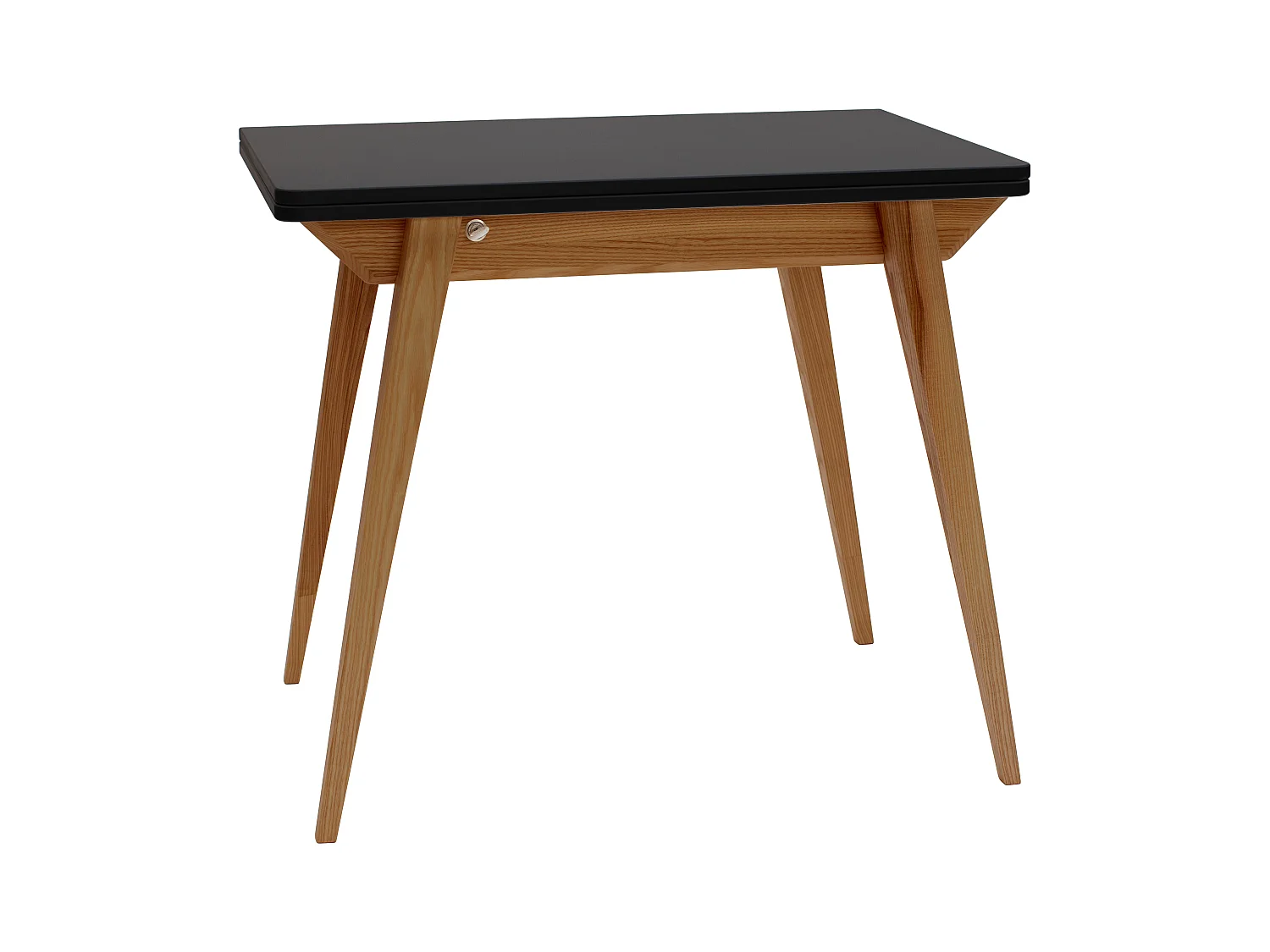Table à manger extensible 90x65 Envelope Noir Chêne