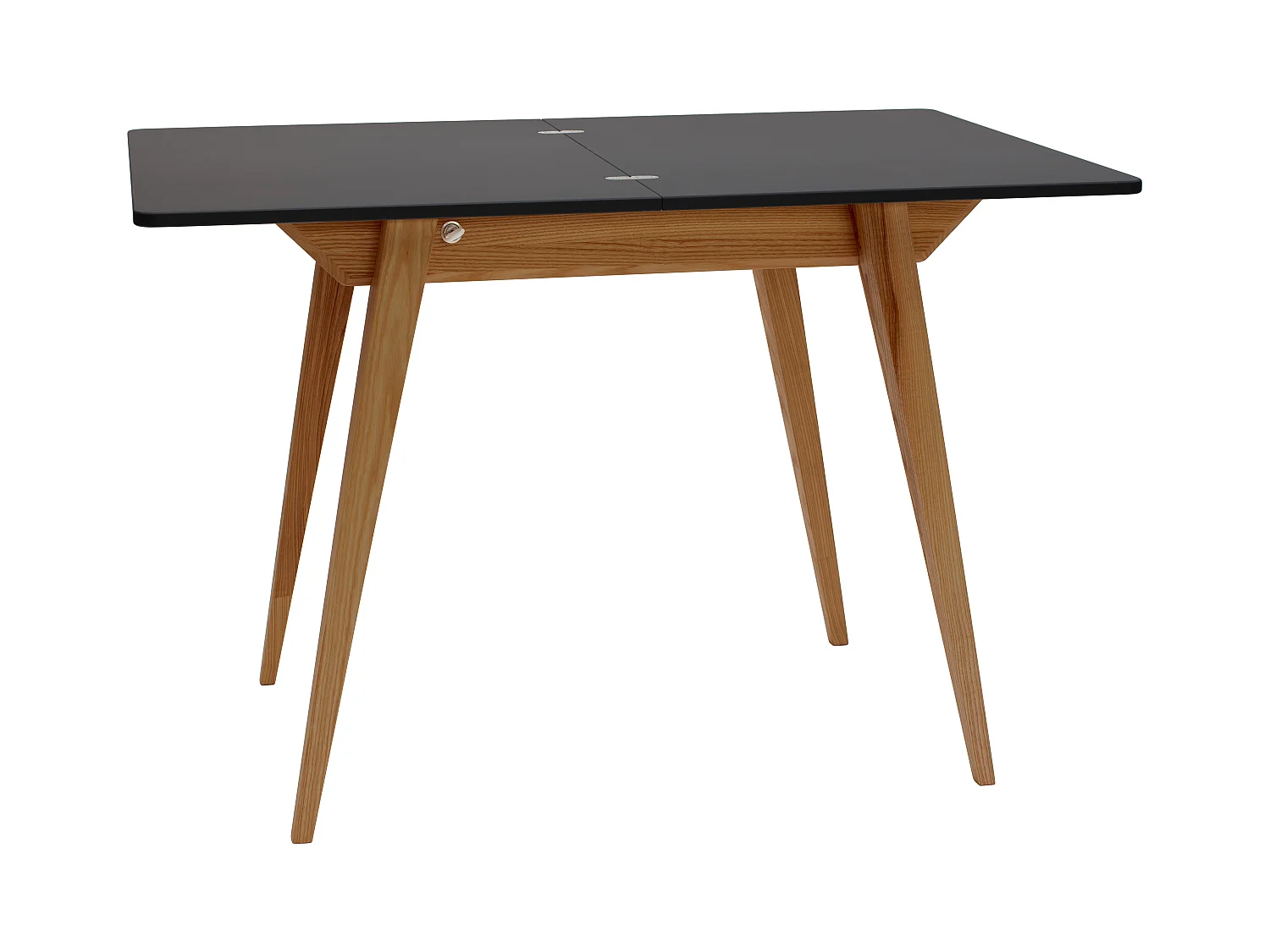 Table à manger extensible 90x65 Envelope Noir Chêne