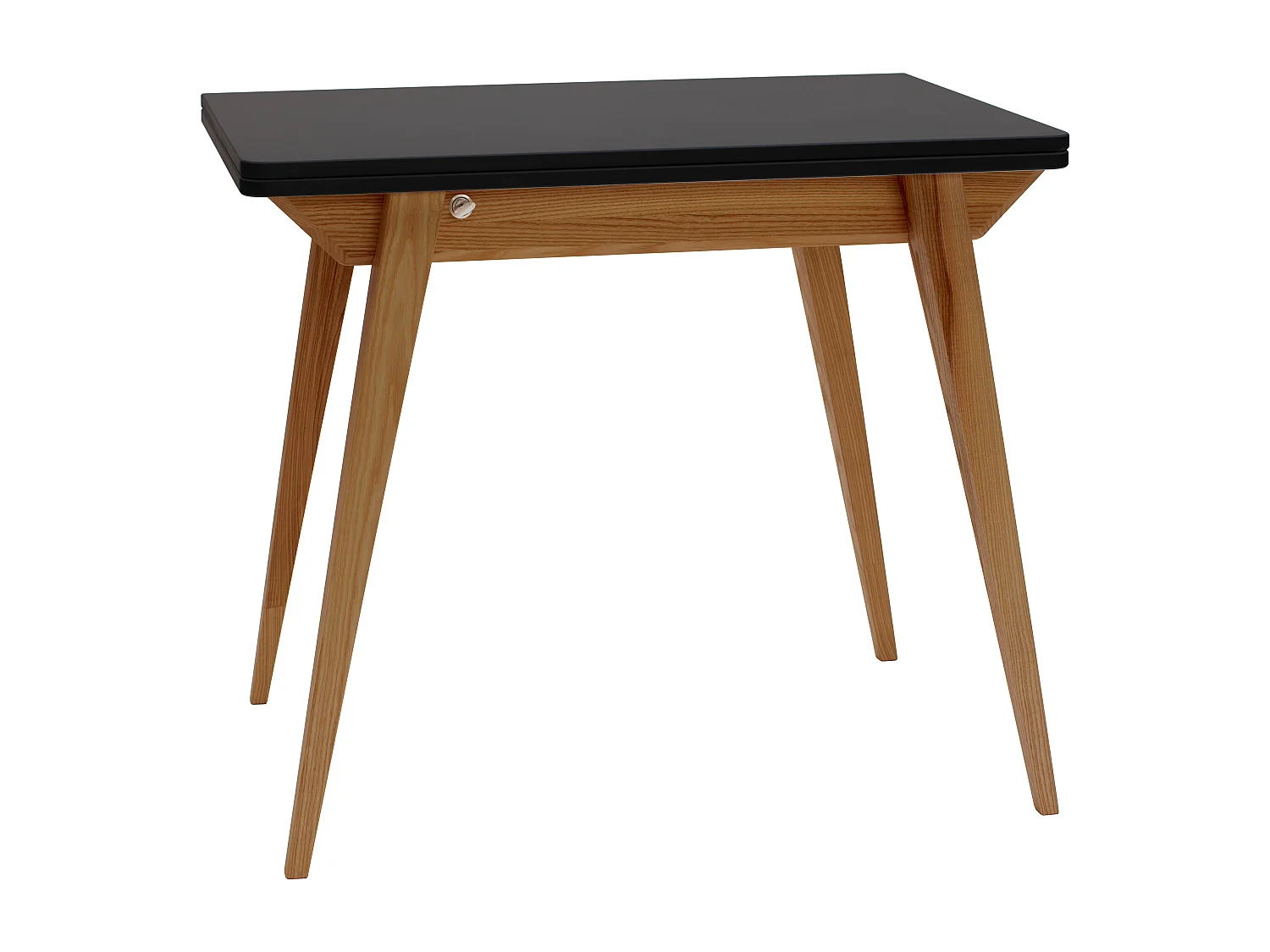 Table à manger extensible 90x65 Envelope Noir Chêne