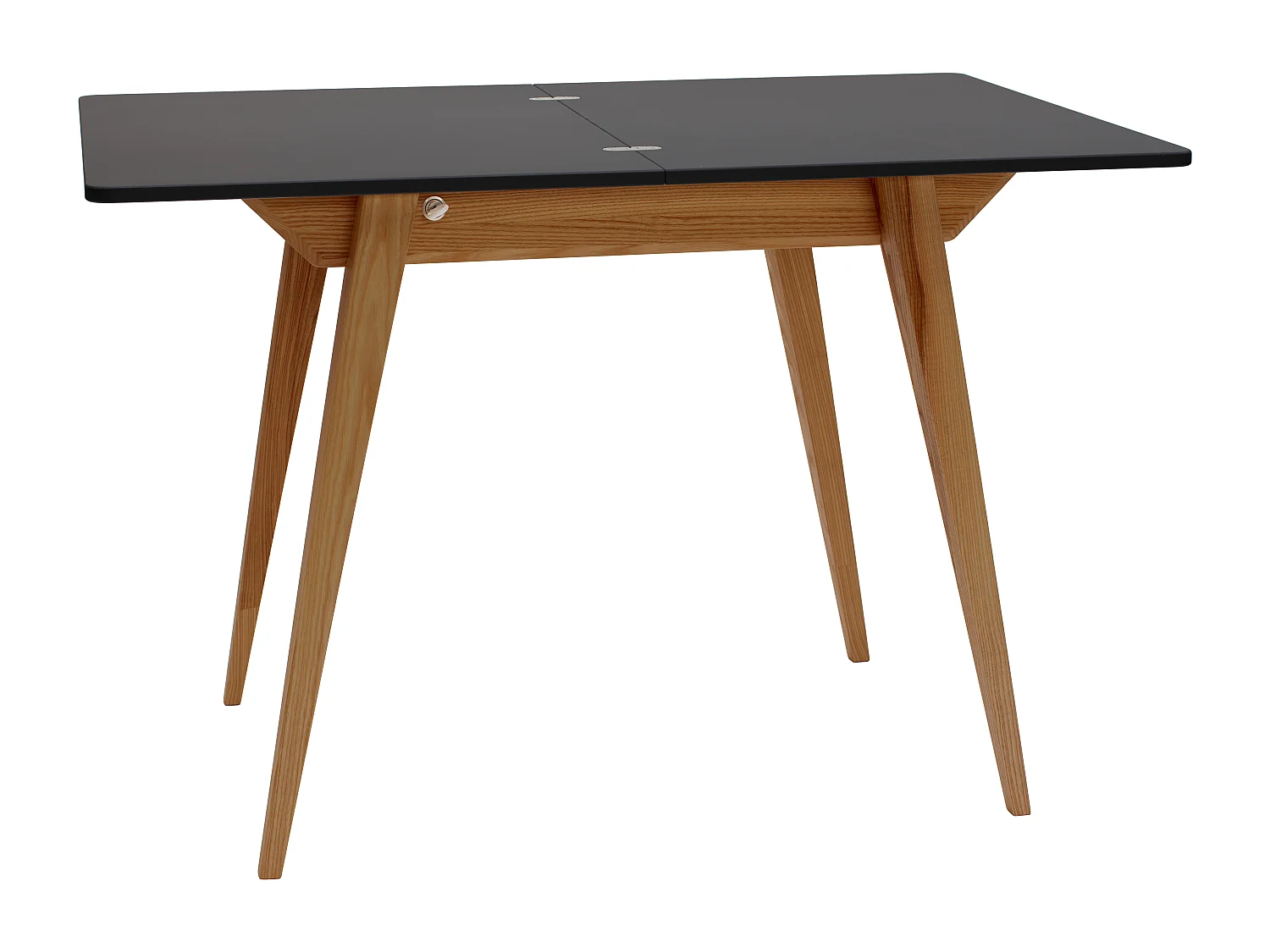 Table à manger extensible 90x65 Envelope Noir Chêne