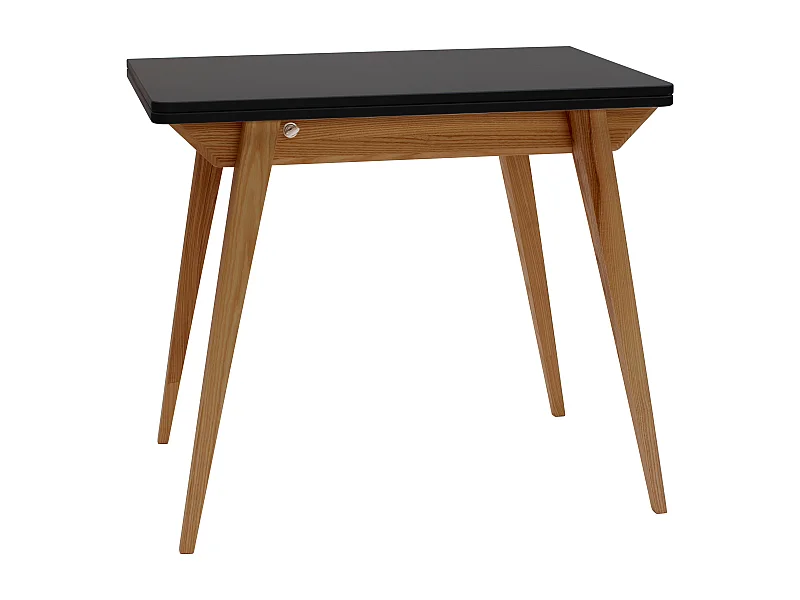 Table à manger extensible 90x65 Envelope Noir Chêne