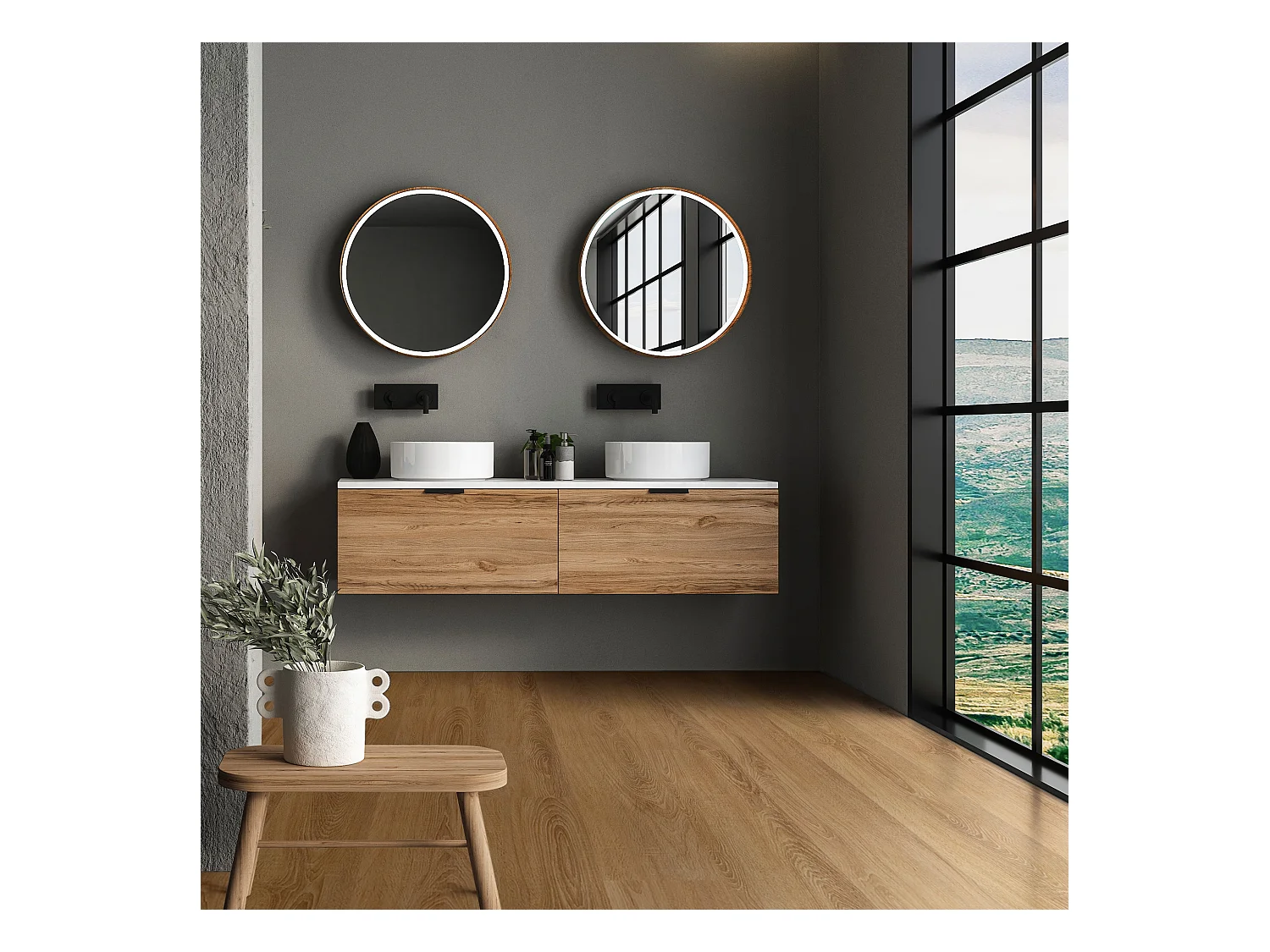 Revêtement de sol clipsable en vinyle 122cm x 18cm x 4,2mm 4,62m²/21 planches marron clair chêne sable imitation parquet pvc étanche classe charge 34