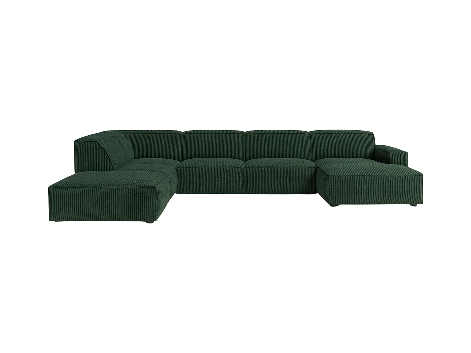 Ecksofa U-Form Cursal V, Stoff Poso, Grün, Links