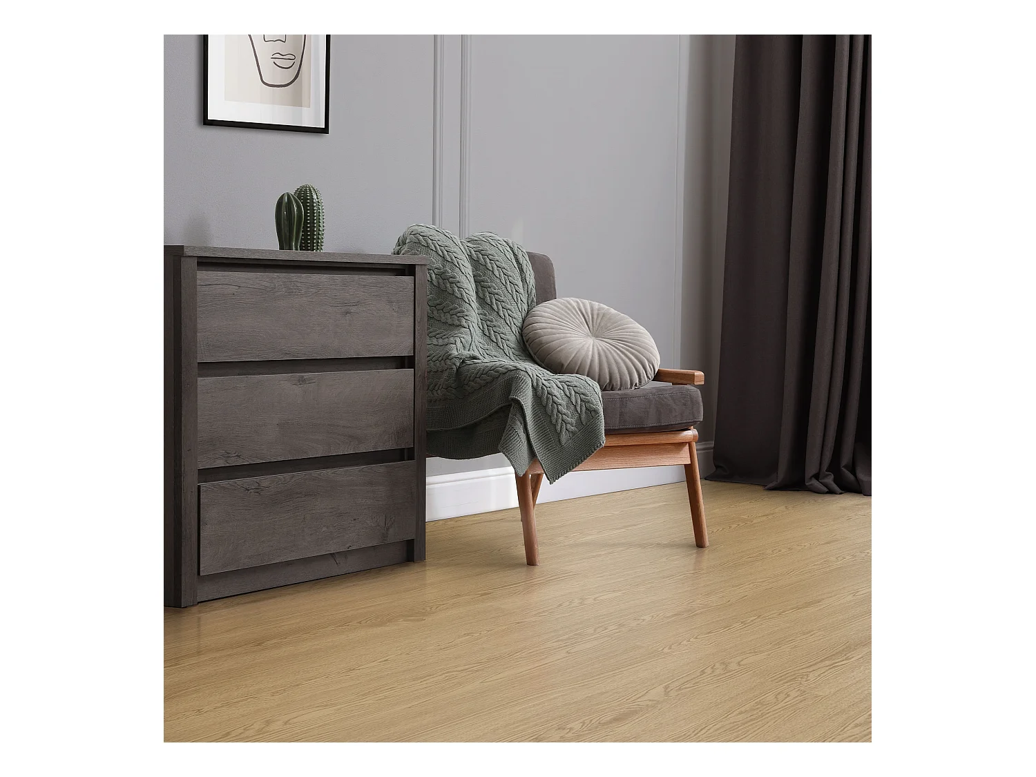 ML-Design Suelo vinílico de PVC 4,46m² color natural marrón planchas sistema autoadhesivo 91,5x15,3cm láminas grosor 2 mm efecto madera impermeable