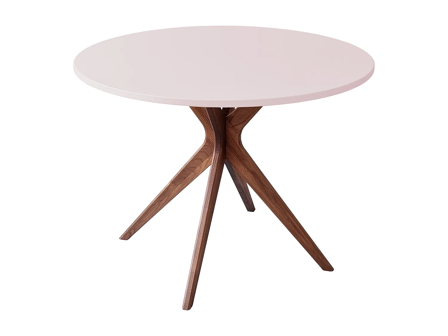 Table à manger ronde 100cm Jubi Bold Rose Poudré Chêne